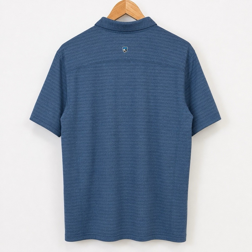 KÜHL Performance Polo Shirt Blue Outdoor Hiking Short Sleeve XL Men - Picture 2 of 7